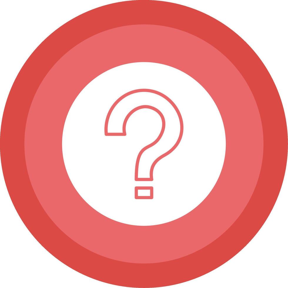 Question Glyph Multi Circle Icon vector