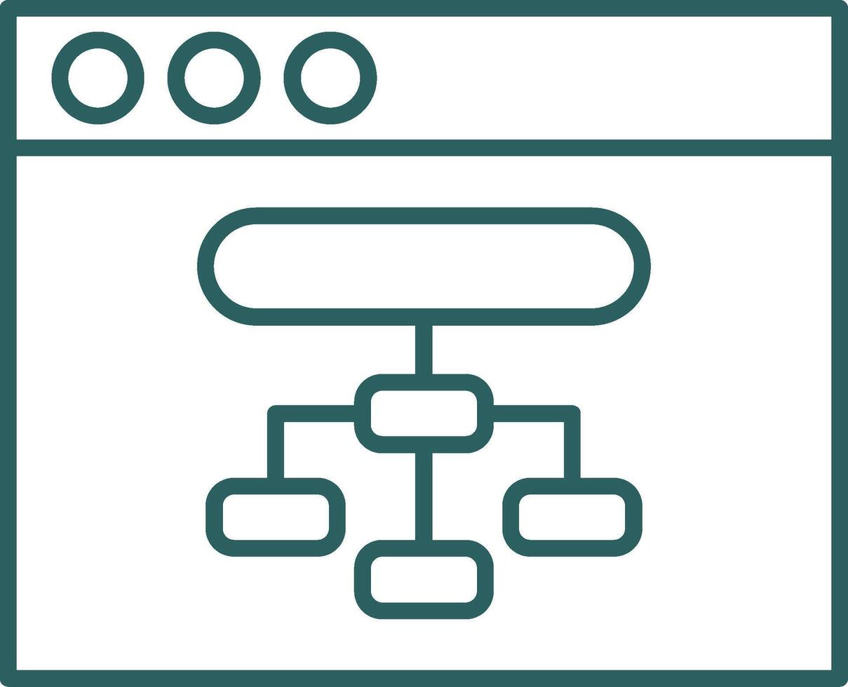 Browser Line Gradient Round Corner Icon vector