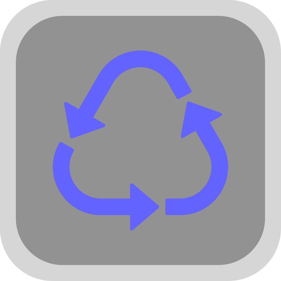 Recycle Flat Round Corner Icon vector