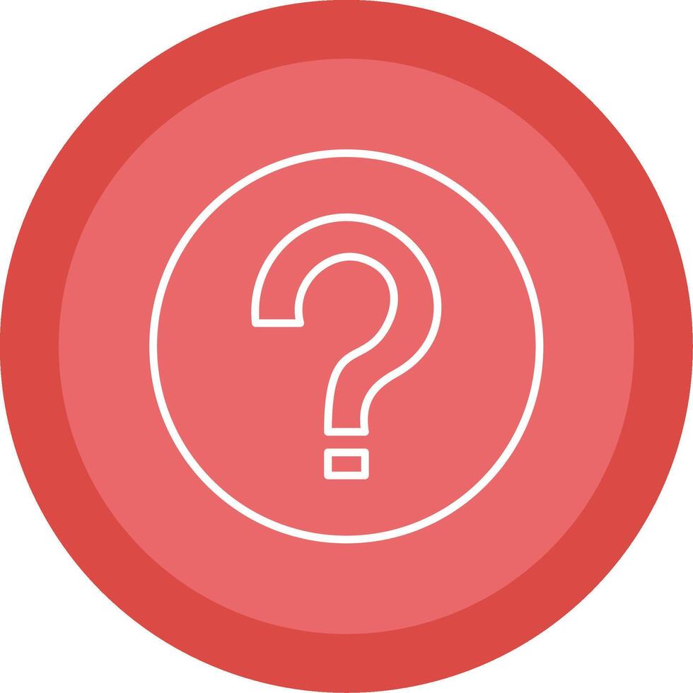 Question Line Multi Circle Icon vector