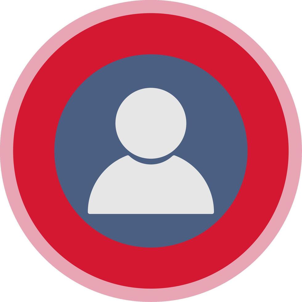 User Flat Multi Circle Icon vector