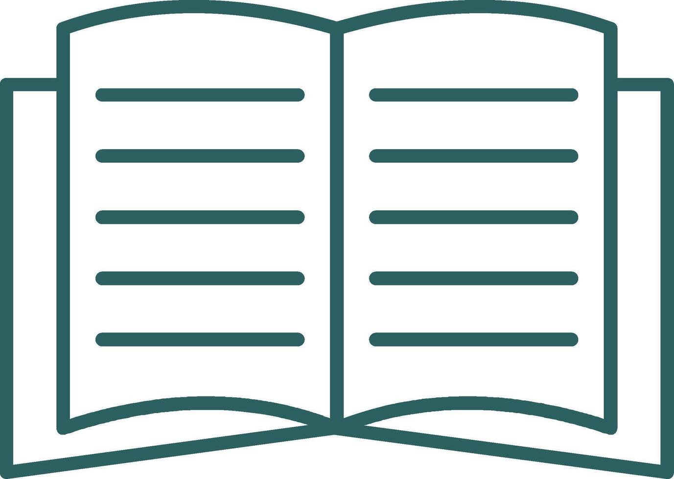 Book Line Gradient Round Corner Icon vector