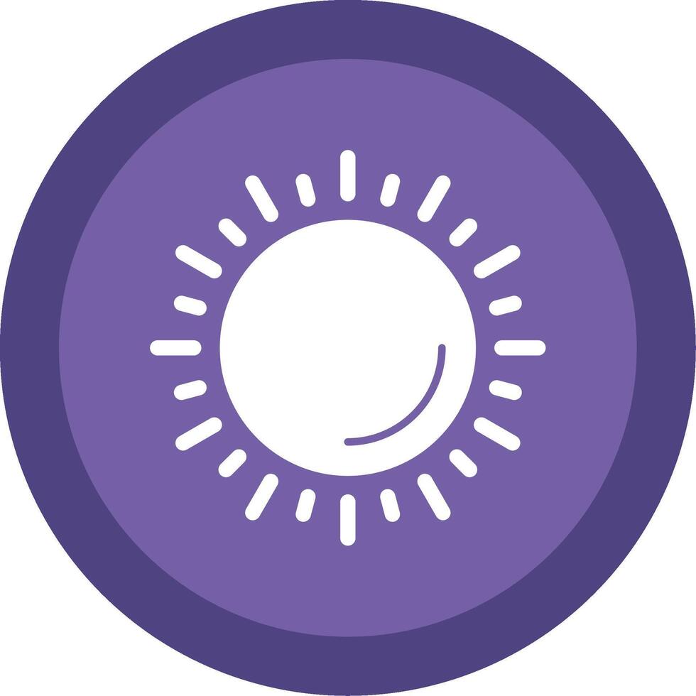 Sun Glyph Multi Circle Icon vector