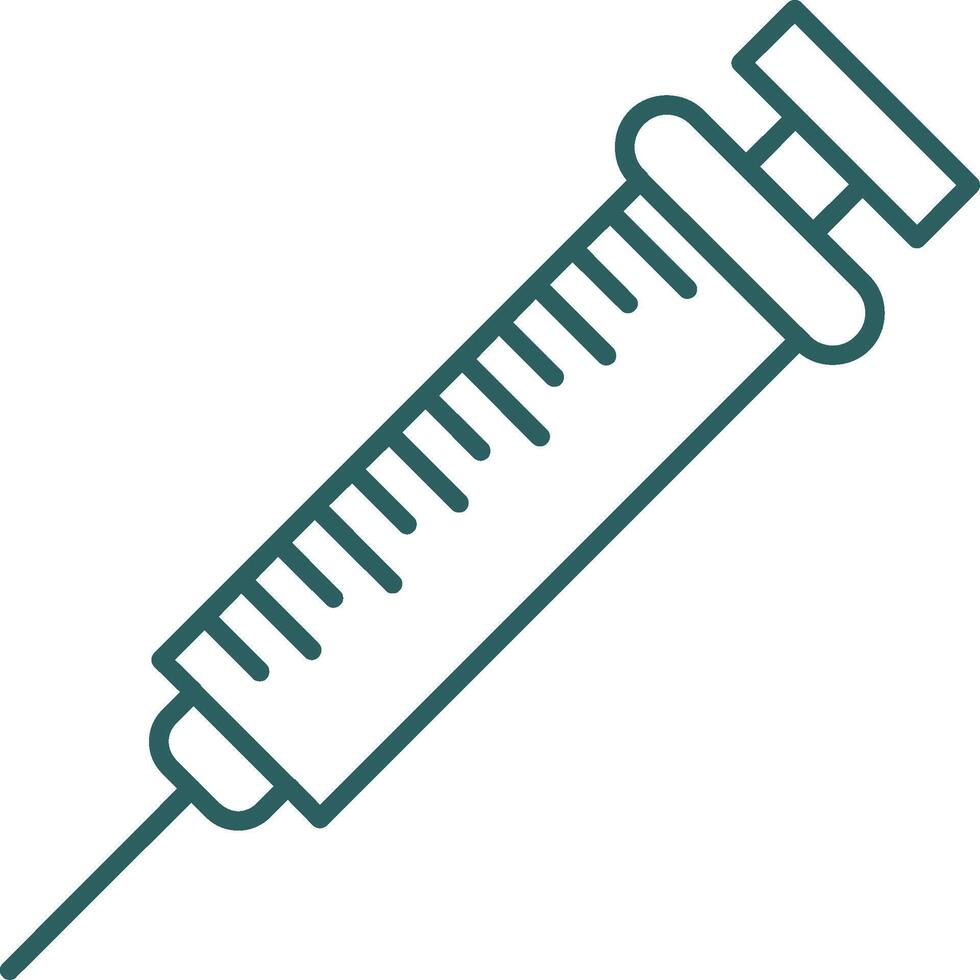 Injection Line Gradient Round Corner Icon vector
