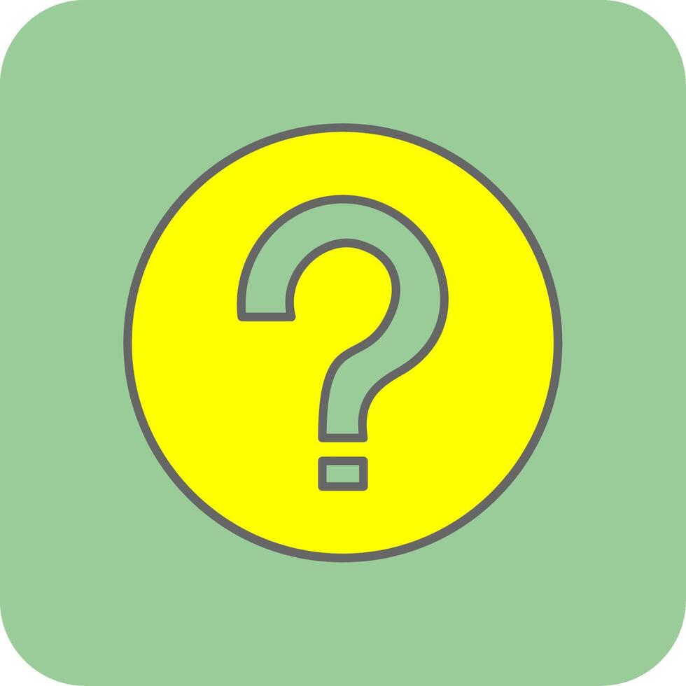 Question Filled Yellow Icon vector