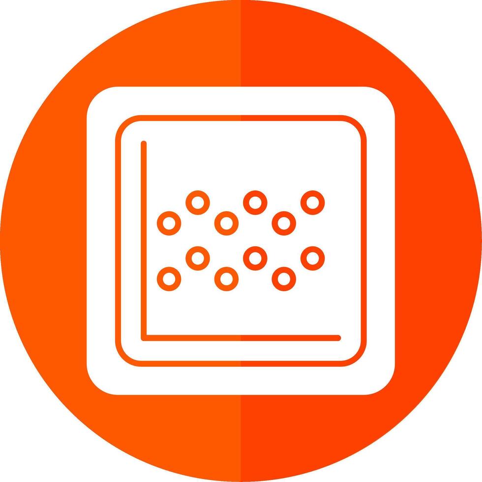 Chart Glyph Red Circle Icon vector