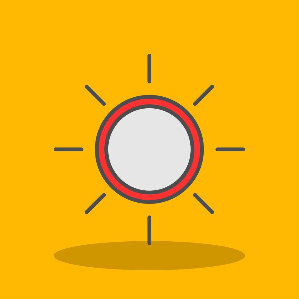 Sunny Filled Shadow Icon vector