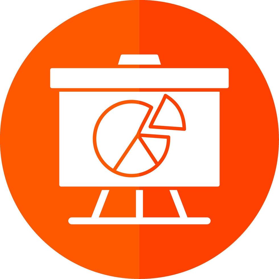 Analytics Glyph Red Circle Icon vector