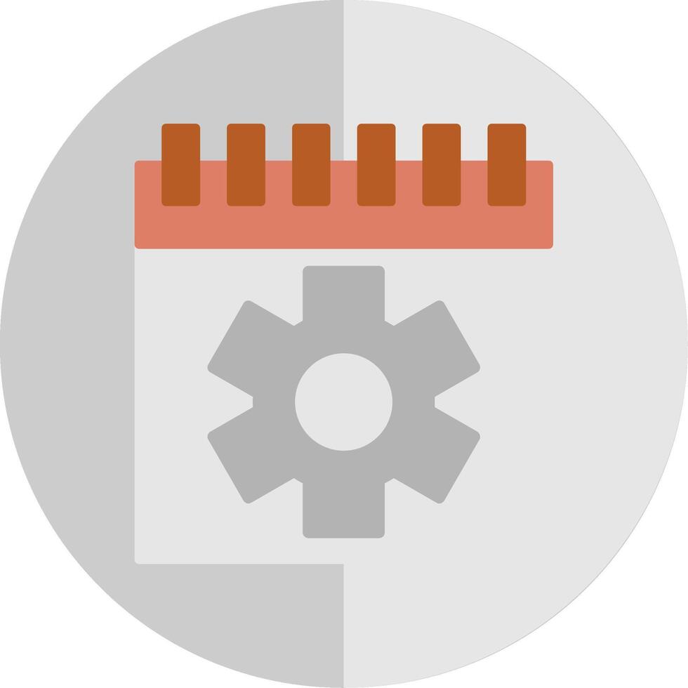 Calendar Flat Scale Icon vector