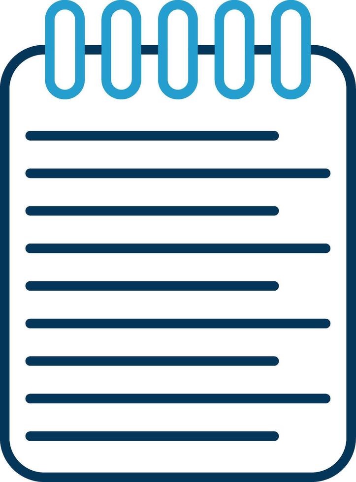 List Line Blue Two Color Icon vector