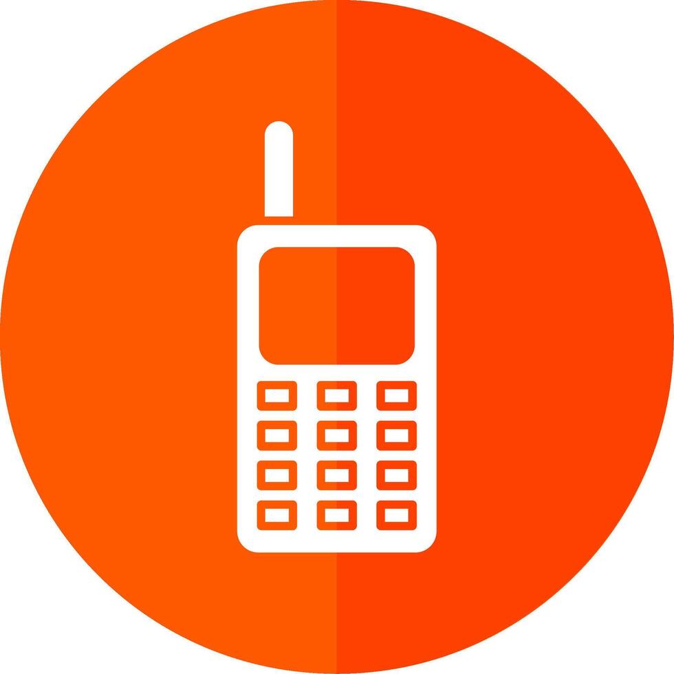 Walkie Talkie Glyph Red Circle Icon vector