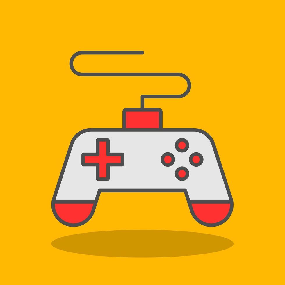 Game Console Filled Shadow Icon vector