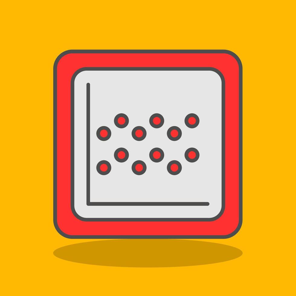 Chart Filled Shadow Icon vector