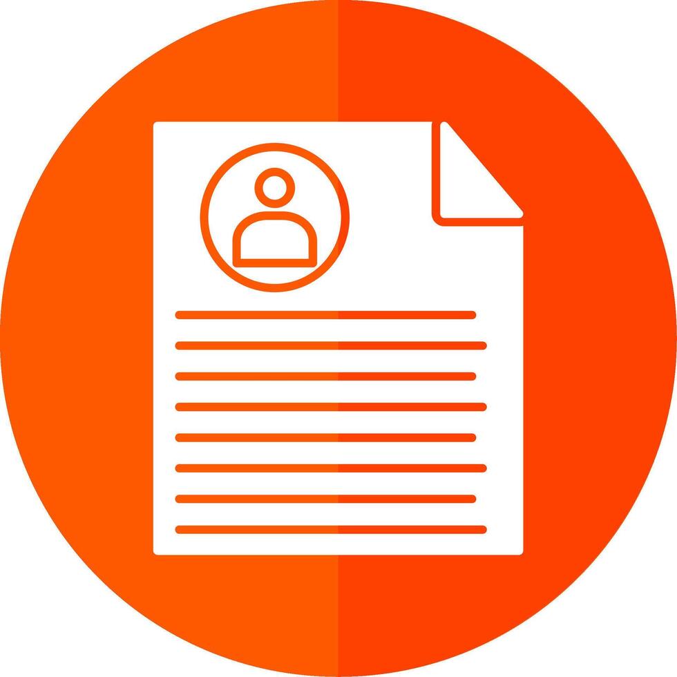 Curriculum Vitae Glyph Red Circle Icon vector