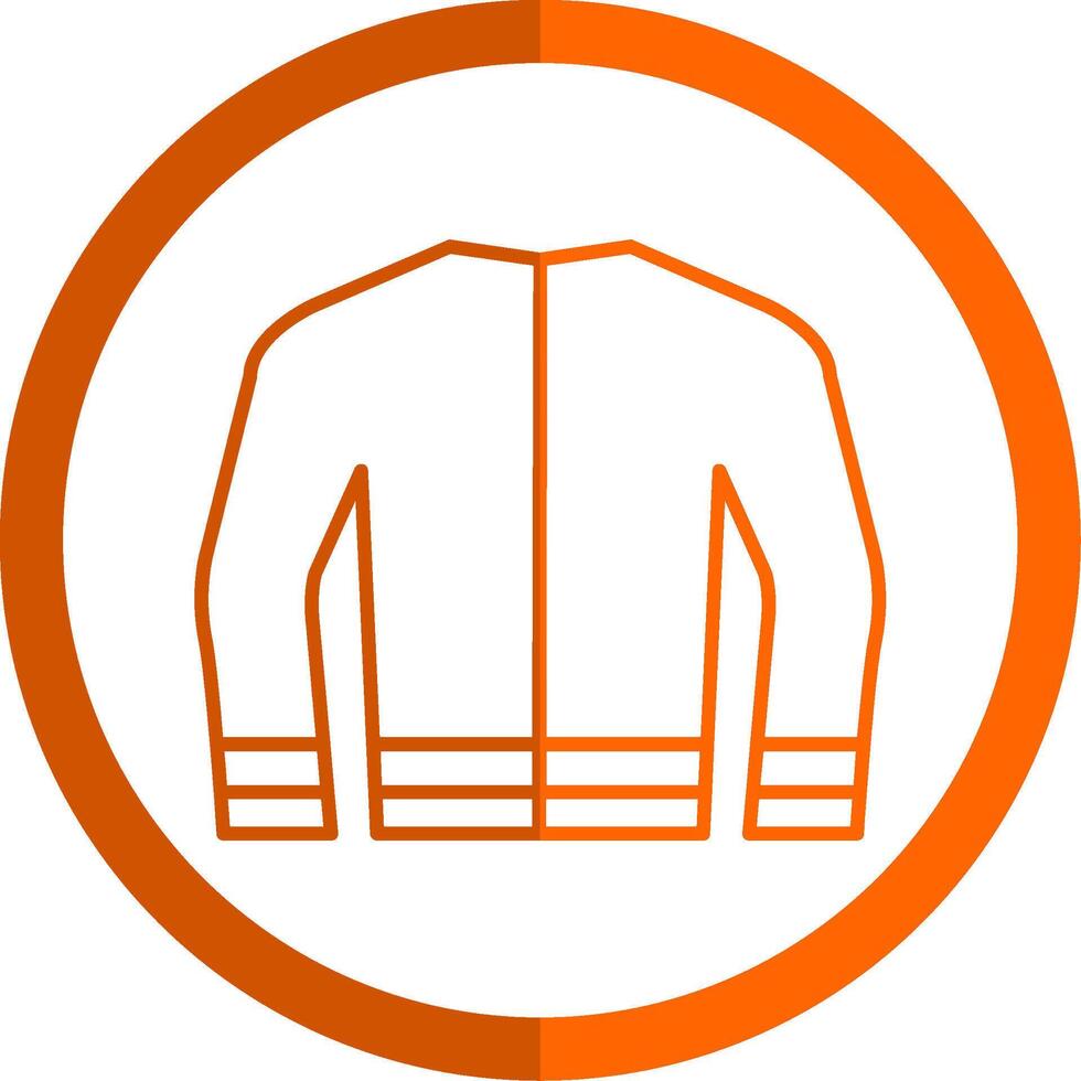 Coat Line Orange Circle Icon vector