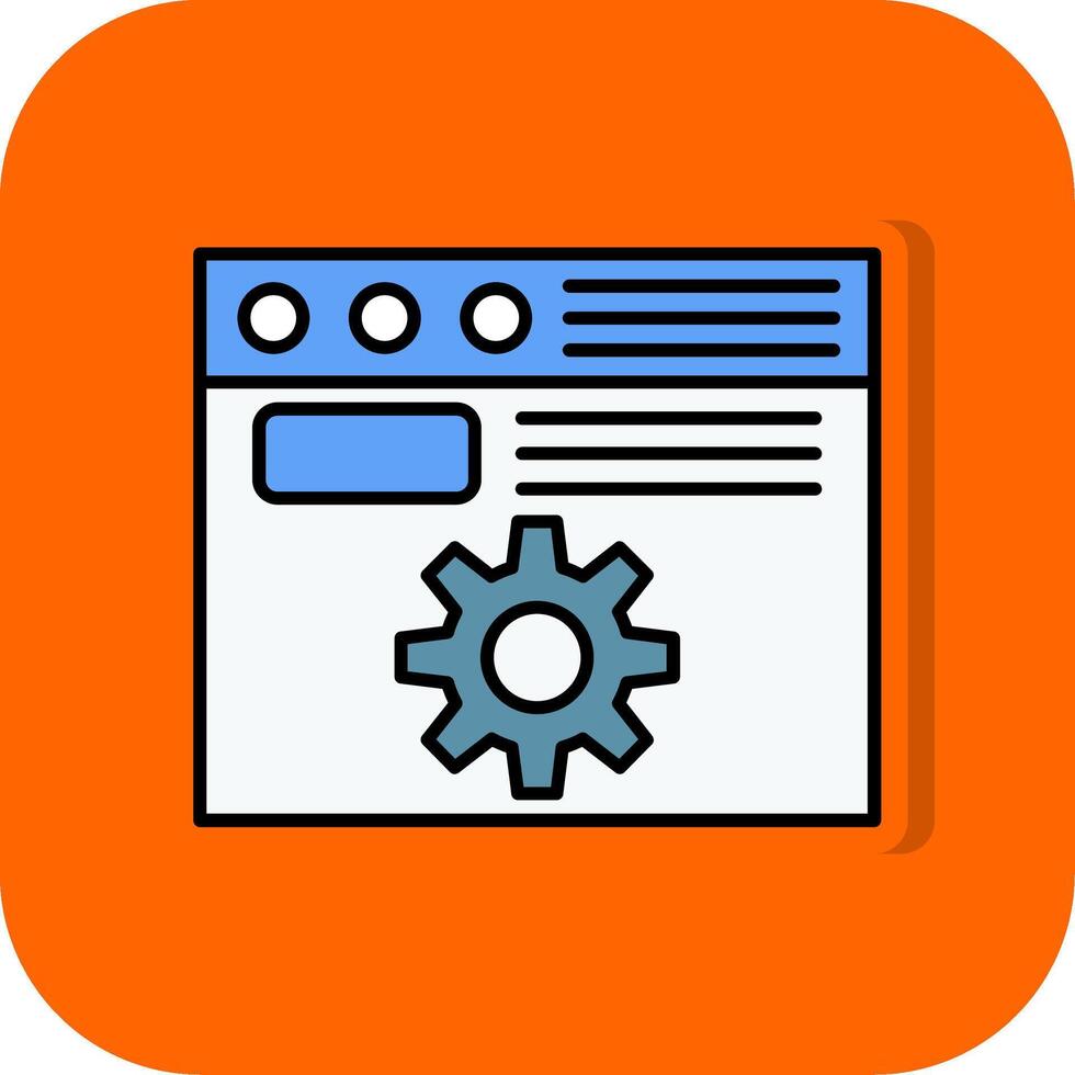 Information Management Filled Orange background Icon vector