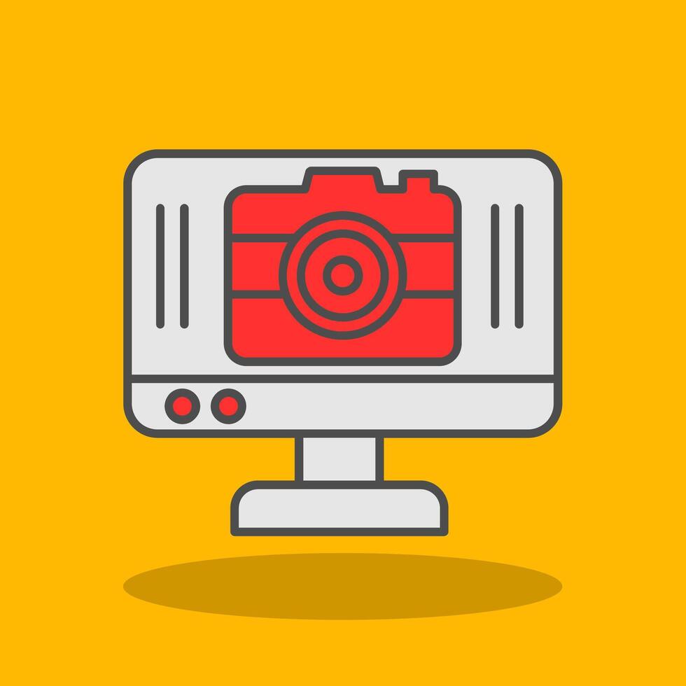 Camera Filled Shadow Icon vector