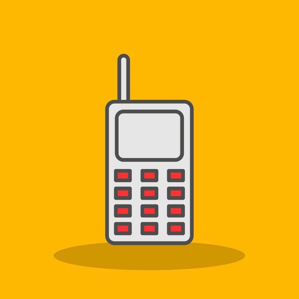 Walkie Talkie Filled Shadow Icon vector