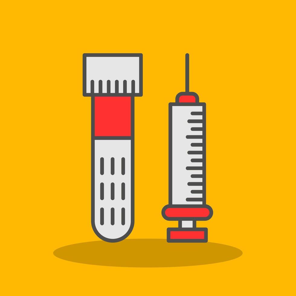 Injection Filled Shadow Icon vector