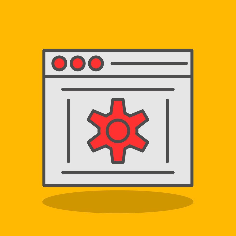 Optimization Filled Shadow Icon vector