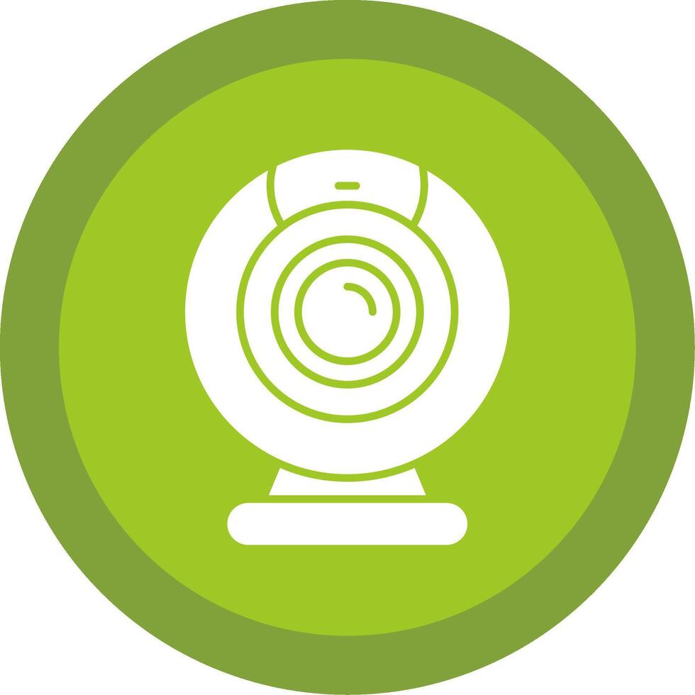 Webcam Glyph Multi Circle Icon vector