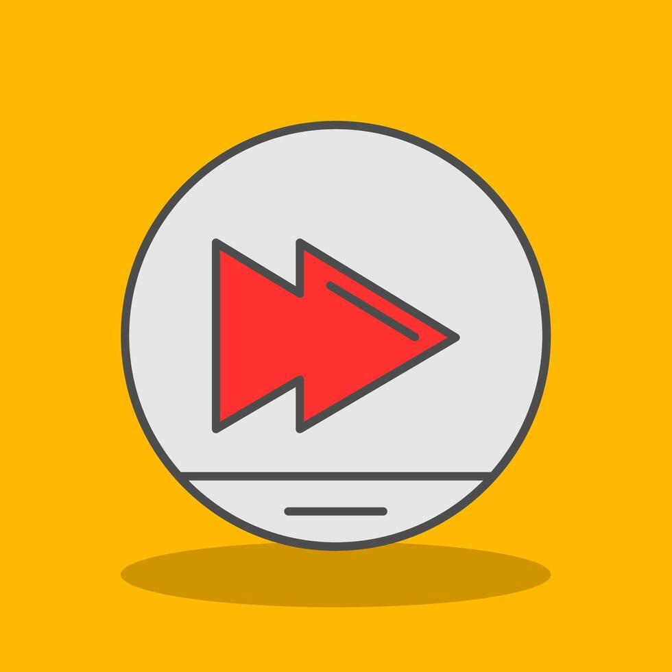 Skip Filled Shadow Icon vector