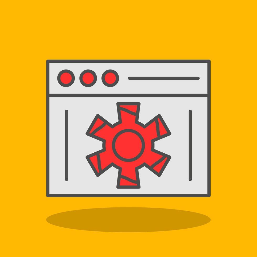 Web Filled Shadow Icon vector