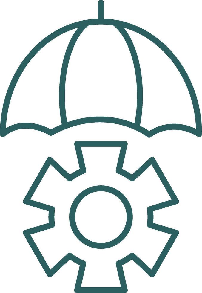 Risk Management Line Gradient Round Corner Icon vector