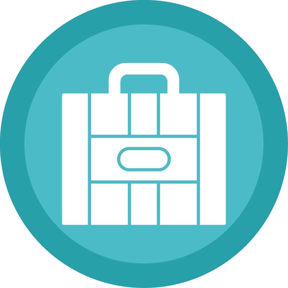 Suitcase Glyph Multi Circle Icon vector