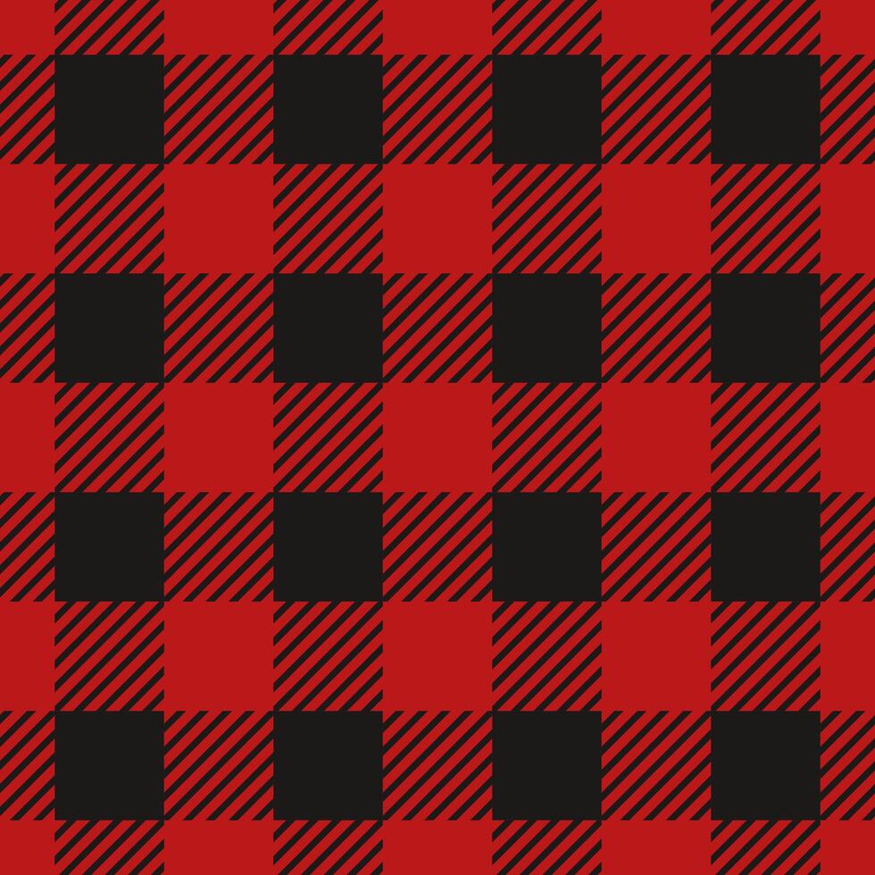 Red Lumberjack Plaid Seamless Pattern illustration vector