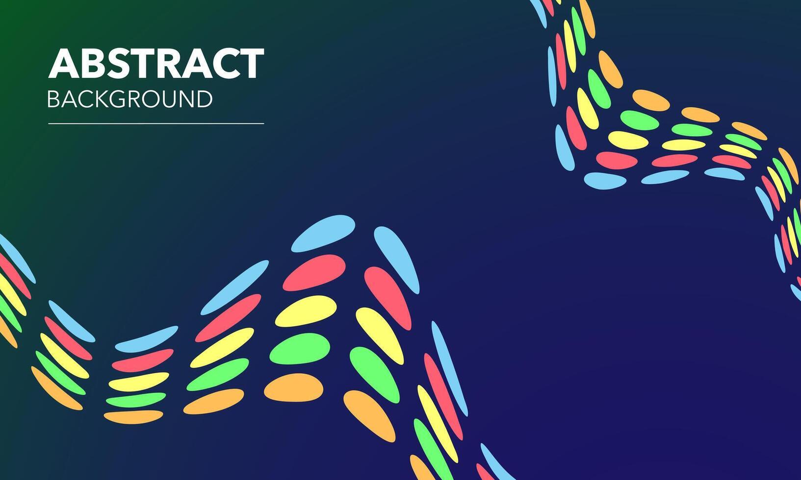 Abstract wave circles background. Colorful wavy circles with a dark background. vector