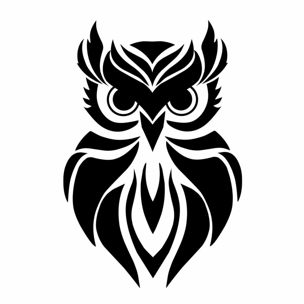 graphic illustration of tribal art design cute owl vector