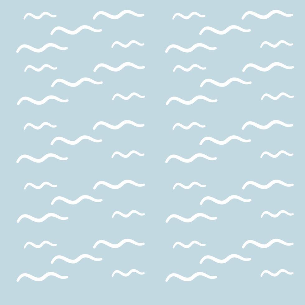 Sea waves pattern with blue background vector