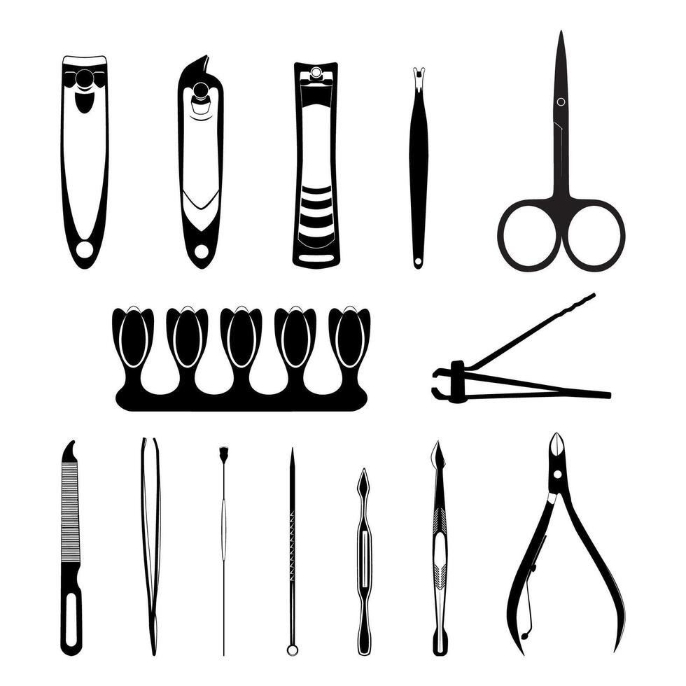 Manicure, Pedicure, Face Cleaning Tools vector