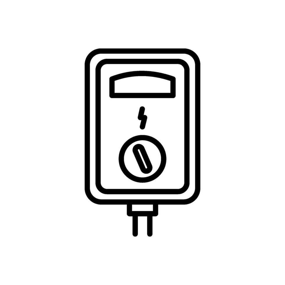 Electric meter icon in line style, isolated background vector
