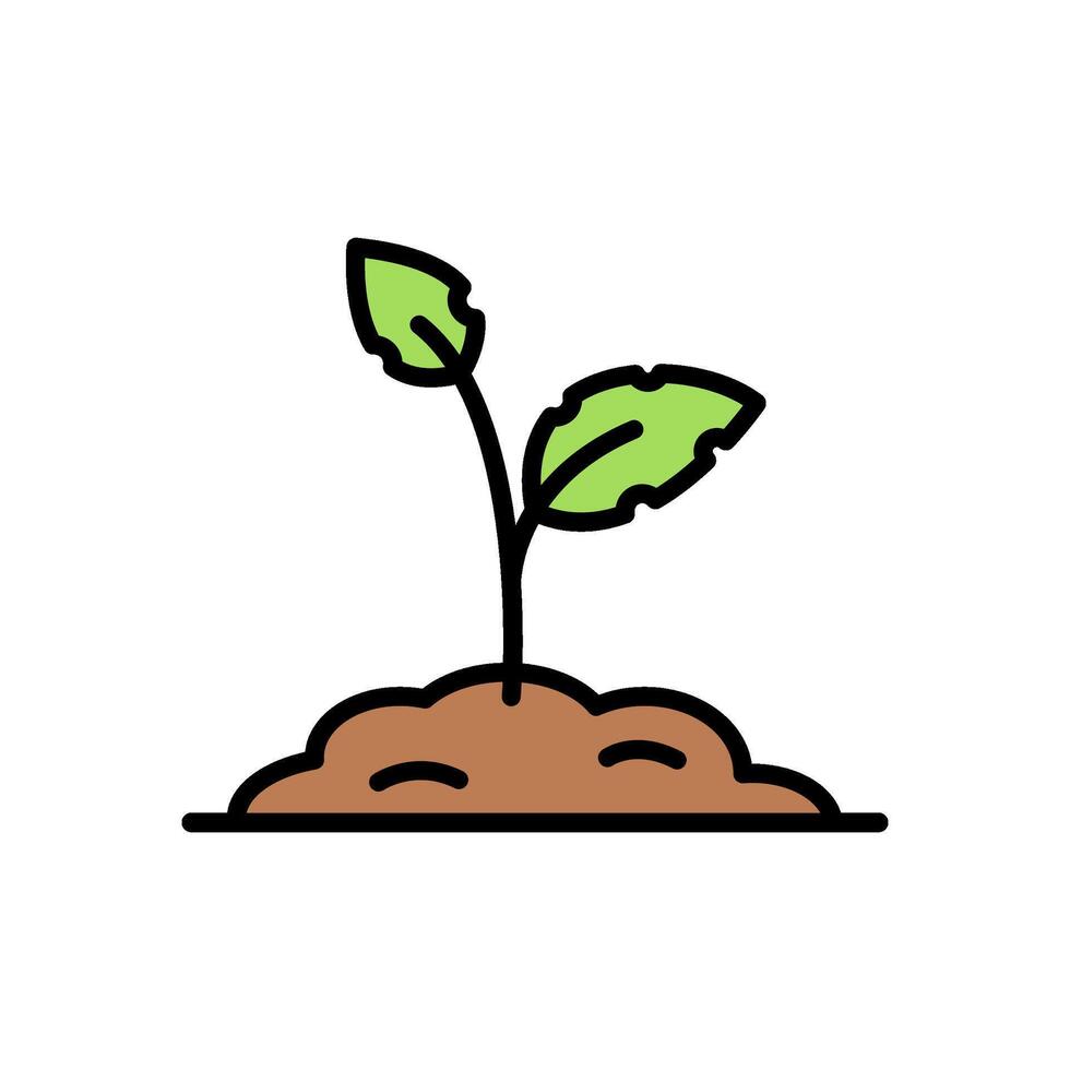 plant cartoon icon, isolated background vector