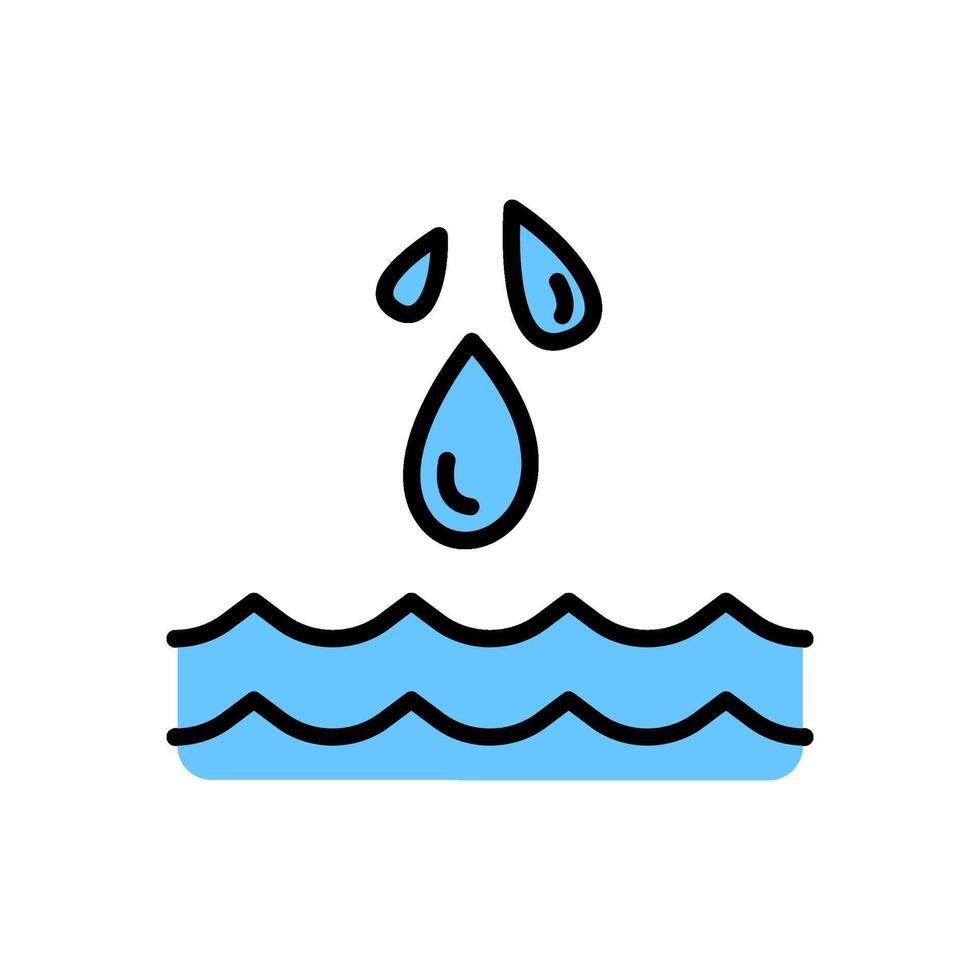 agua dibujos animados icono, aislado antecedentes vector