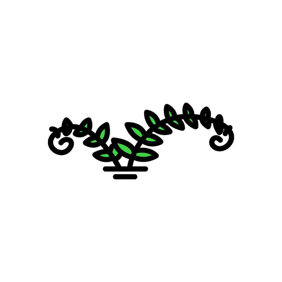 fern plant cartoon icon, isolated background vector