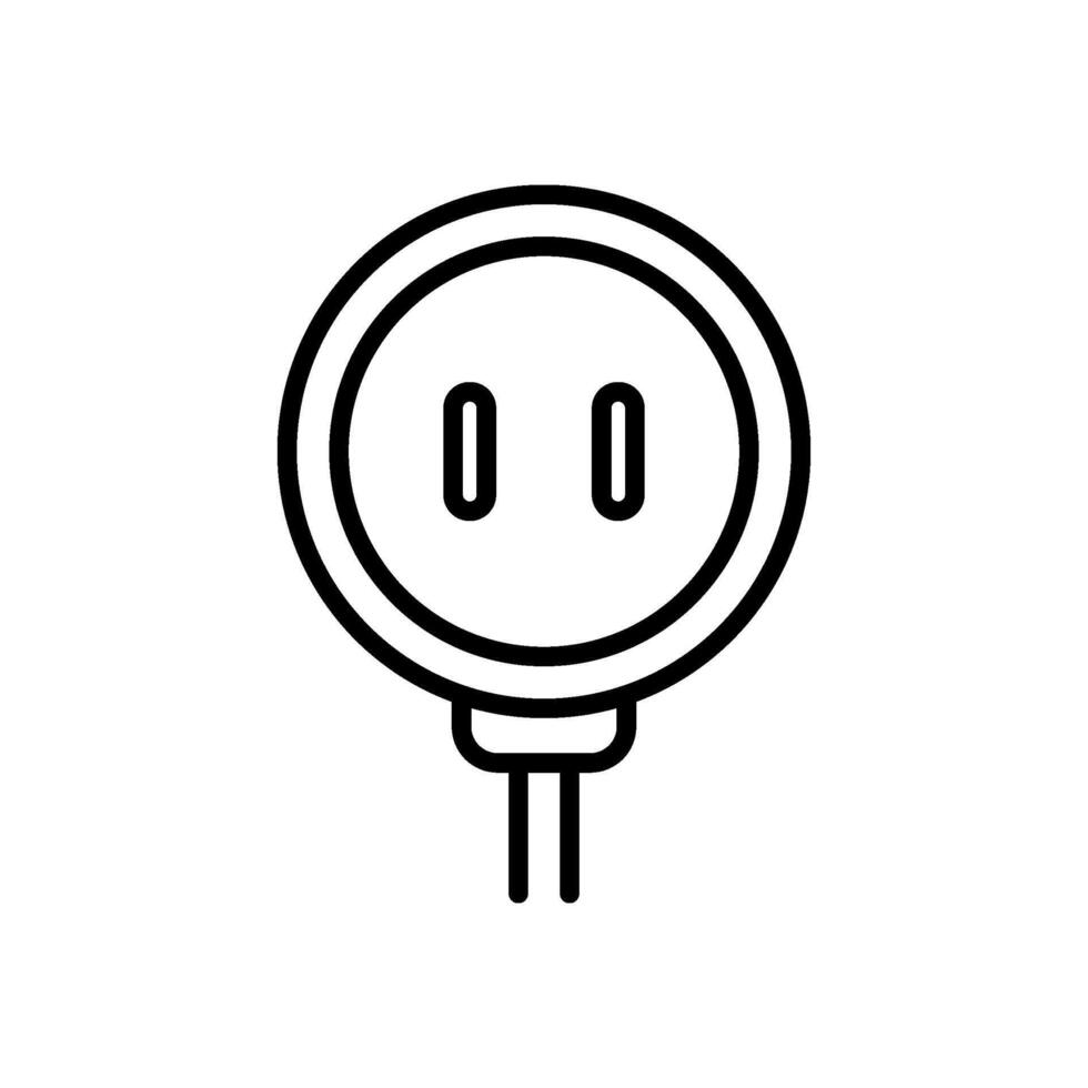 electric socket icon, isolated background vector