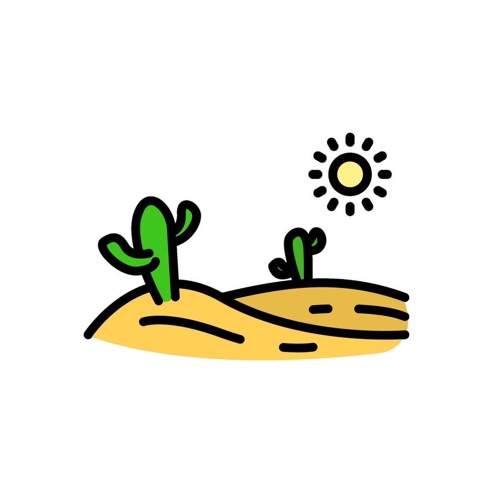 desert cartoon icon, isolated background vector