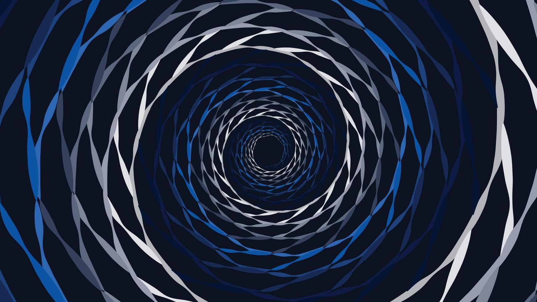 Abstarct spiral round vortex style creative data center background in dark blue color. This minimalist background can be used as a banner or wallpaper.It also can be presented as urgency. vector
