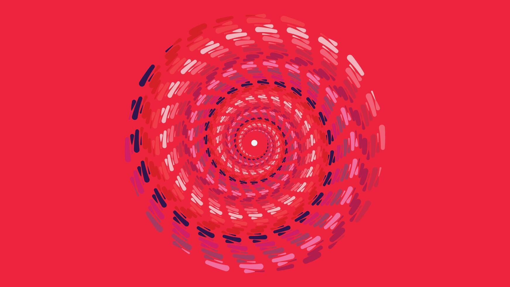 Abstract round vortex style spinning urgency red color contrast background. vector