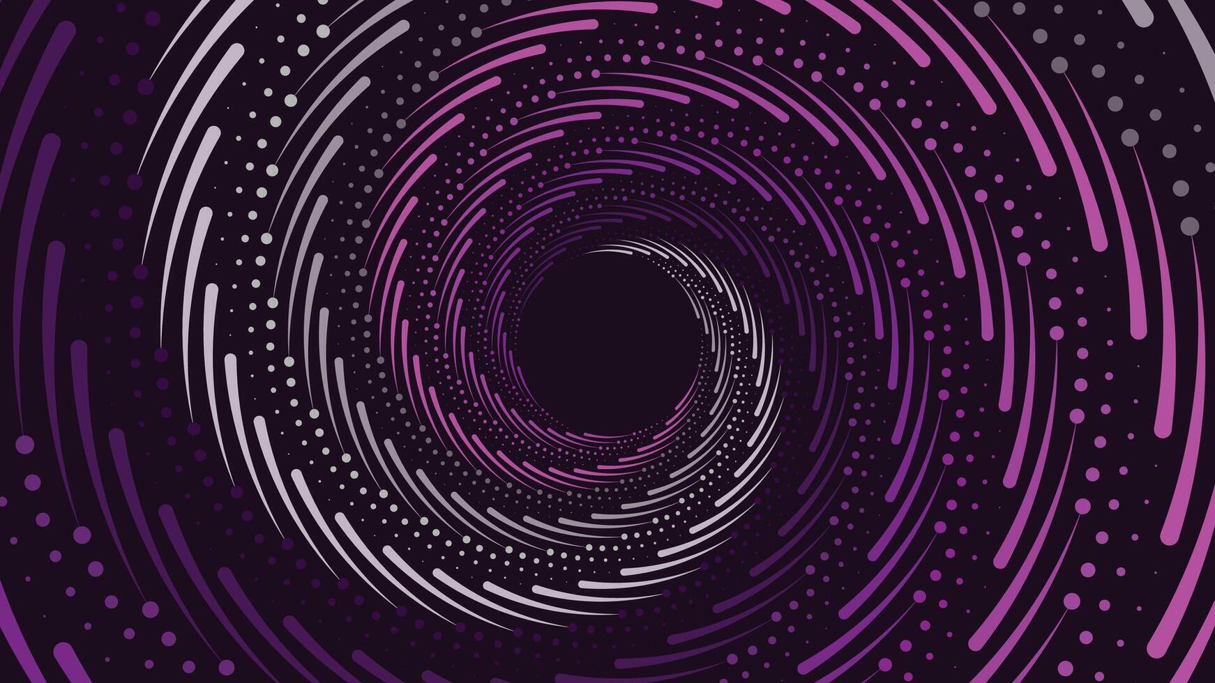 Abstarct spiral round vortex style background in dark purple color. vector