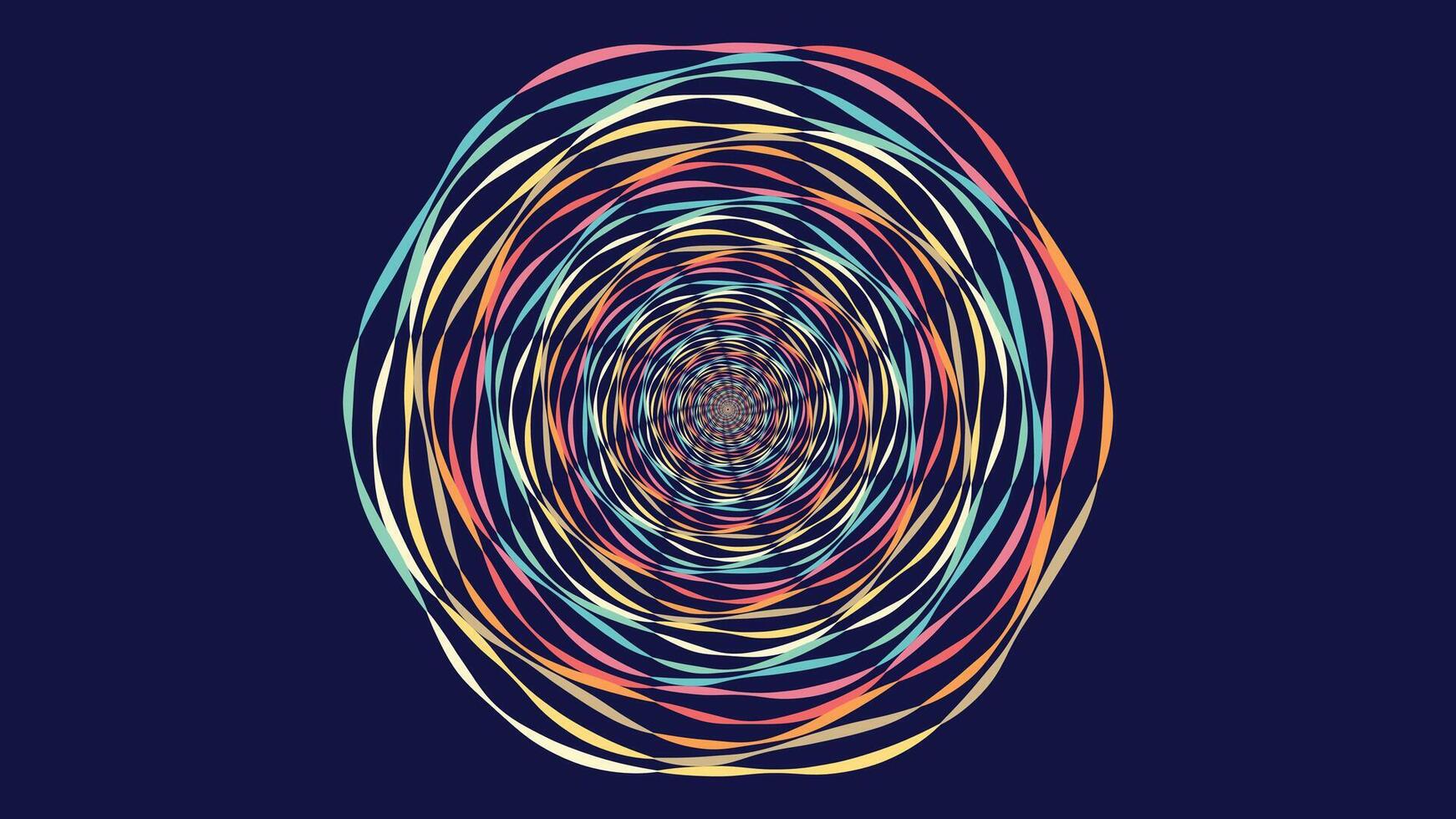 Abstract spiral spinning round vortex style urgency creative background. vector