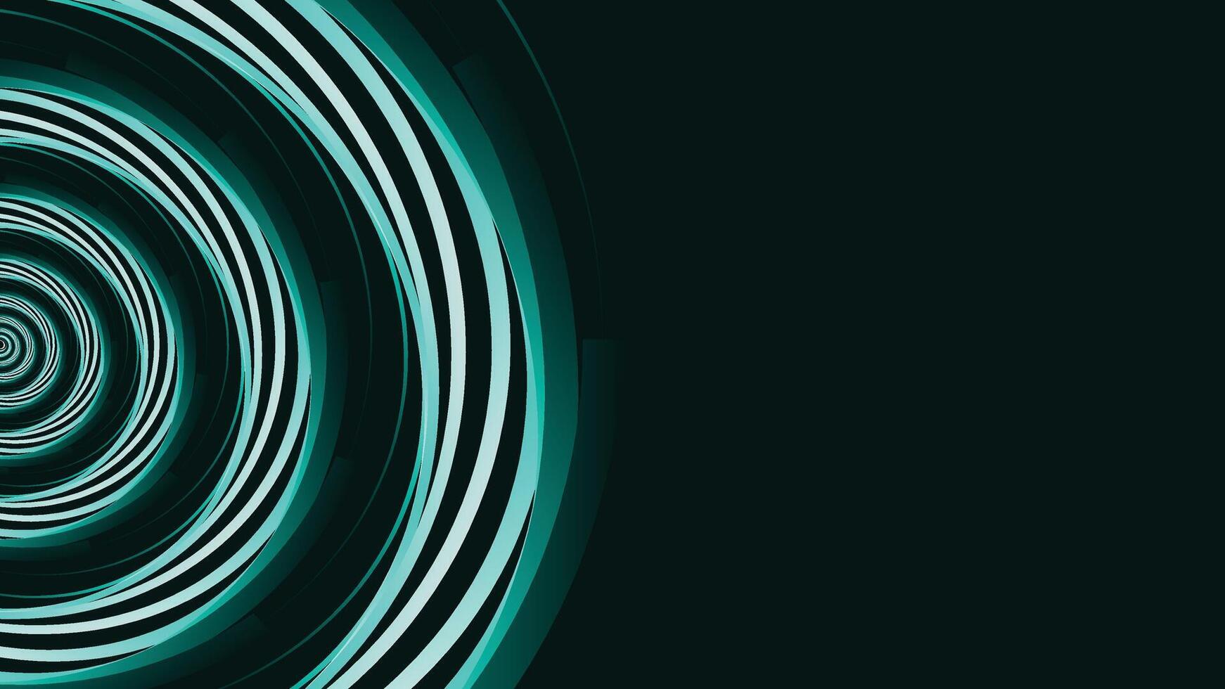 Abstract spiral round dotted vortex style logo background. in dark green.. vector