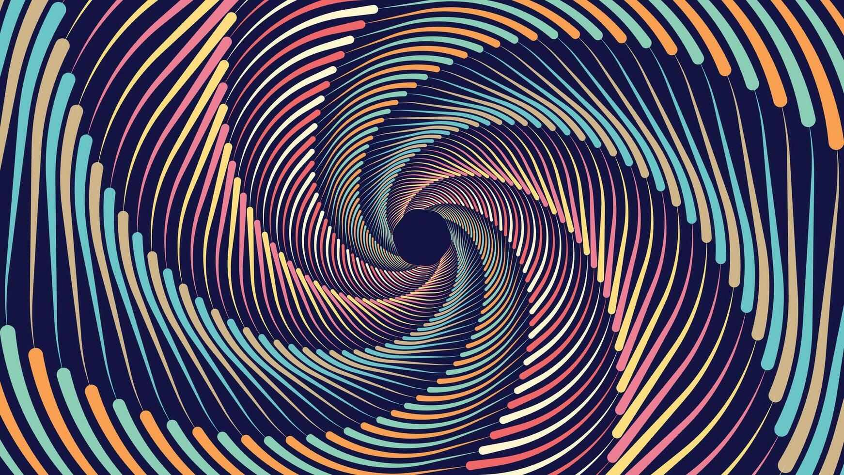 Abstract spiral spinning round vortex style urgency creative background. vector