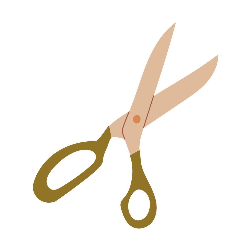 Sewing scissors, cutting scissors. Isolated illustration for your design vector