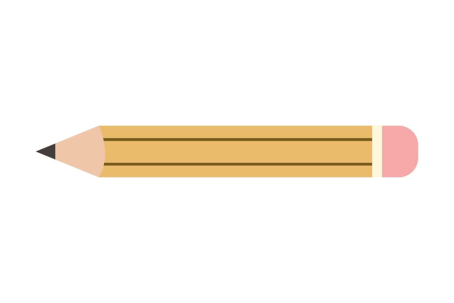 Simple pencil clip art. Isolated illustration for your design vector