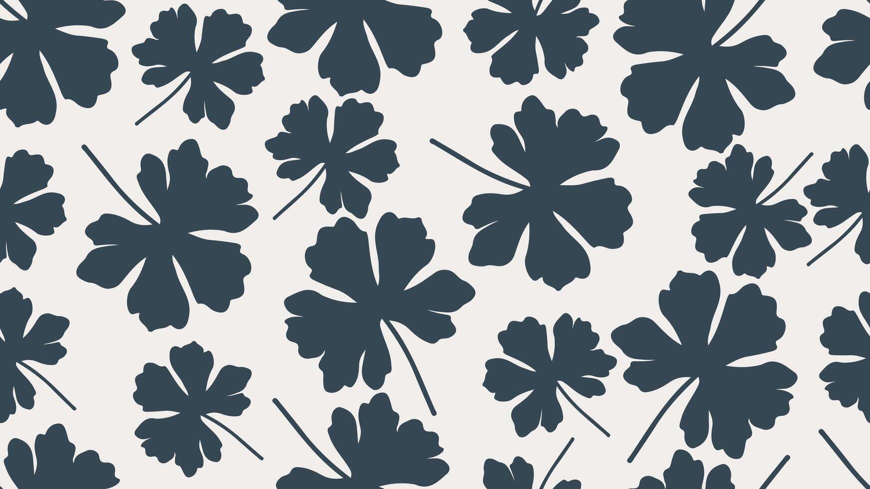 Seamless pattern with leaves. Abstract floral texture. Graphic monochrome Maple leaf. vector