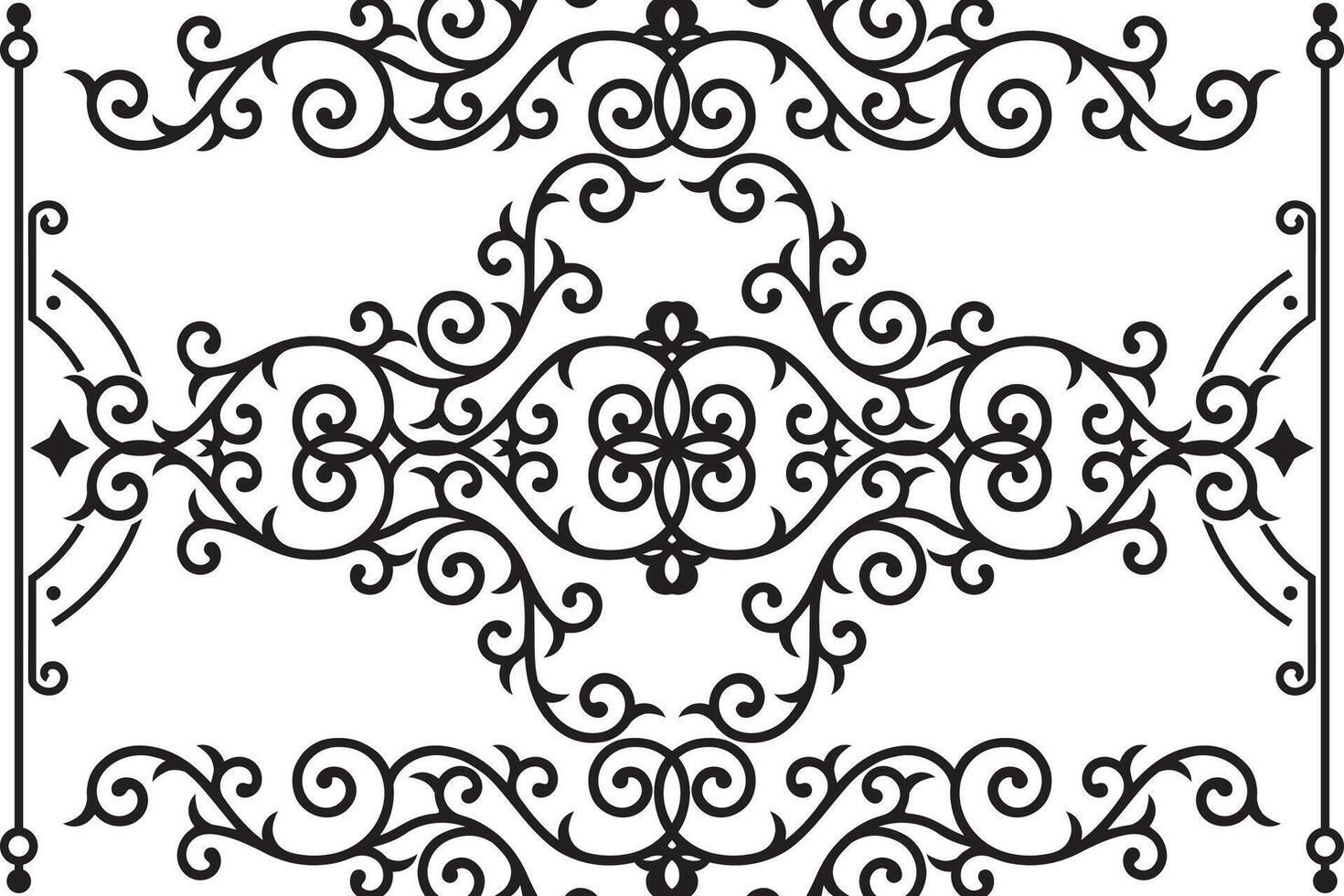 sketch illustration of classic ethnic traditional floral background pattern design. illustration. vector
